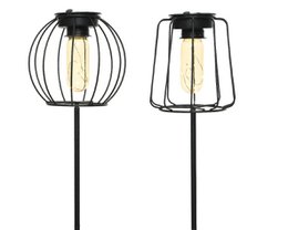 LED solar lanterne på stik Ø13cm