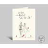 Hochzeitskarte | Glückwunschkarte zur Hochzeit mit Spruch | Klappkarte + Umschlag
