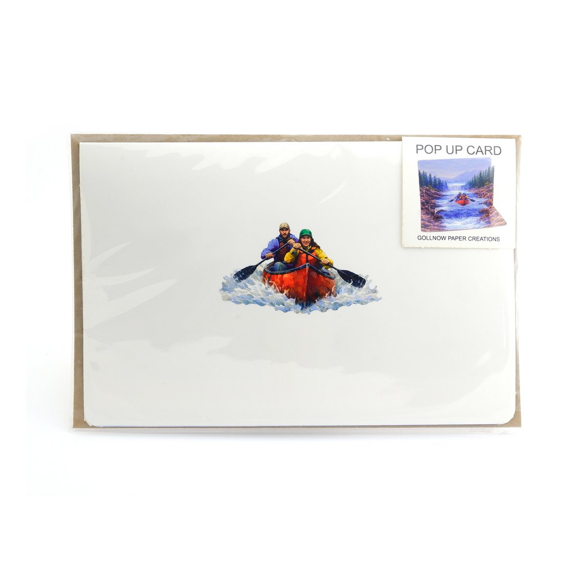 Canoe trip pop-up card, adventure