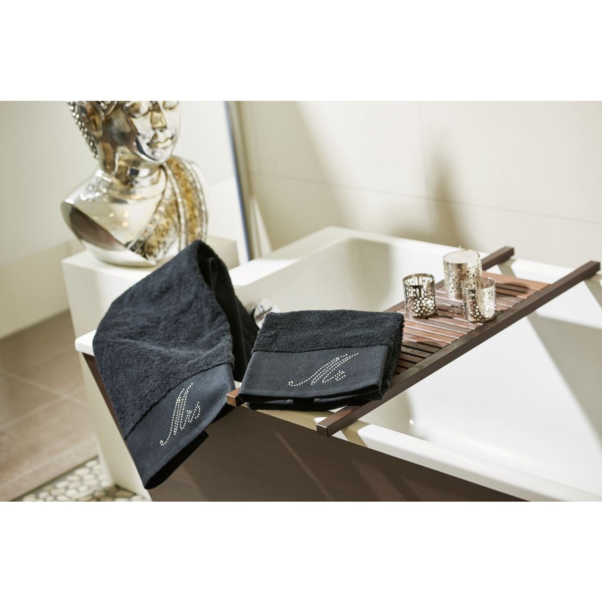 Série de serviettes BLACK LINE STONE MR