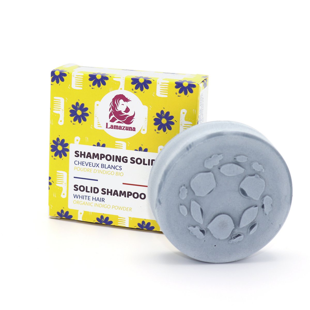 Solid shampoo for white hair - Organic indigo powder - White & Bright