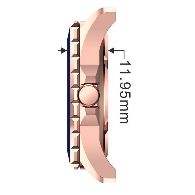 Power Mesh 5Vie double plated rose gold 3-hand 10 ATM
