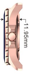 Power Mesh 5Vie double plated rose gold 3-hand 10 ATM