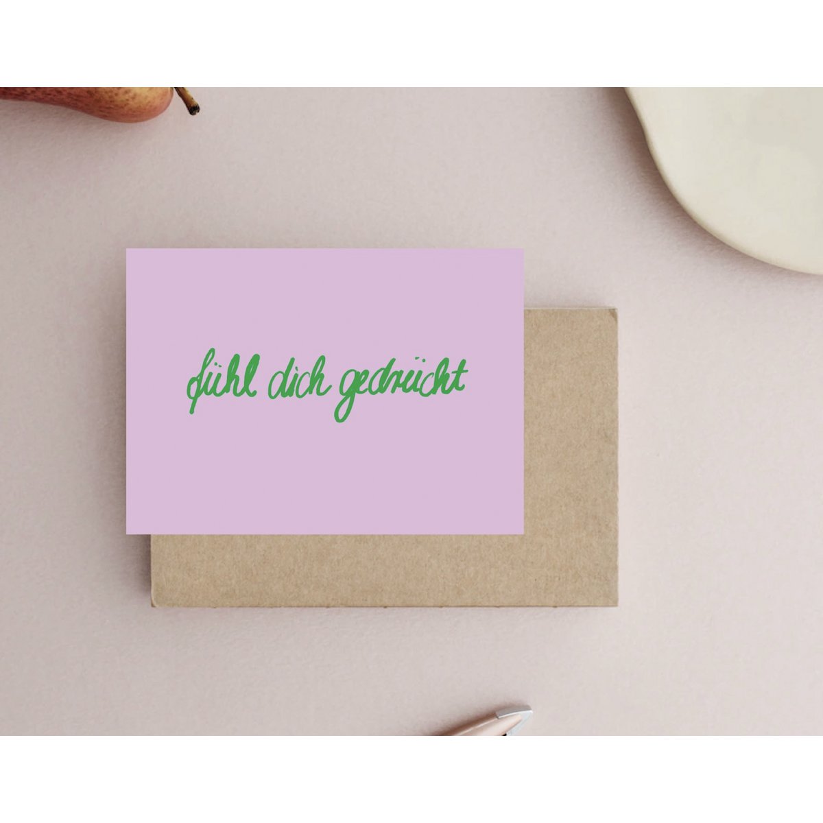 fühl dich gedrückt Postkarte