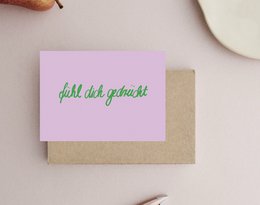 fühl dich gedrückt Postkarte