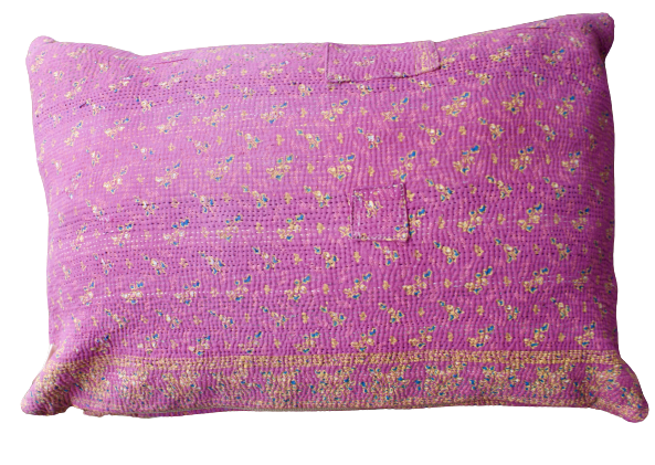 Funda de cojín Vintage Kantha 40x60 cm rosa