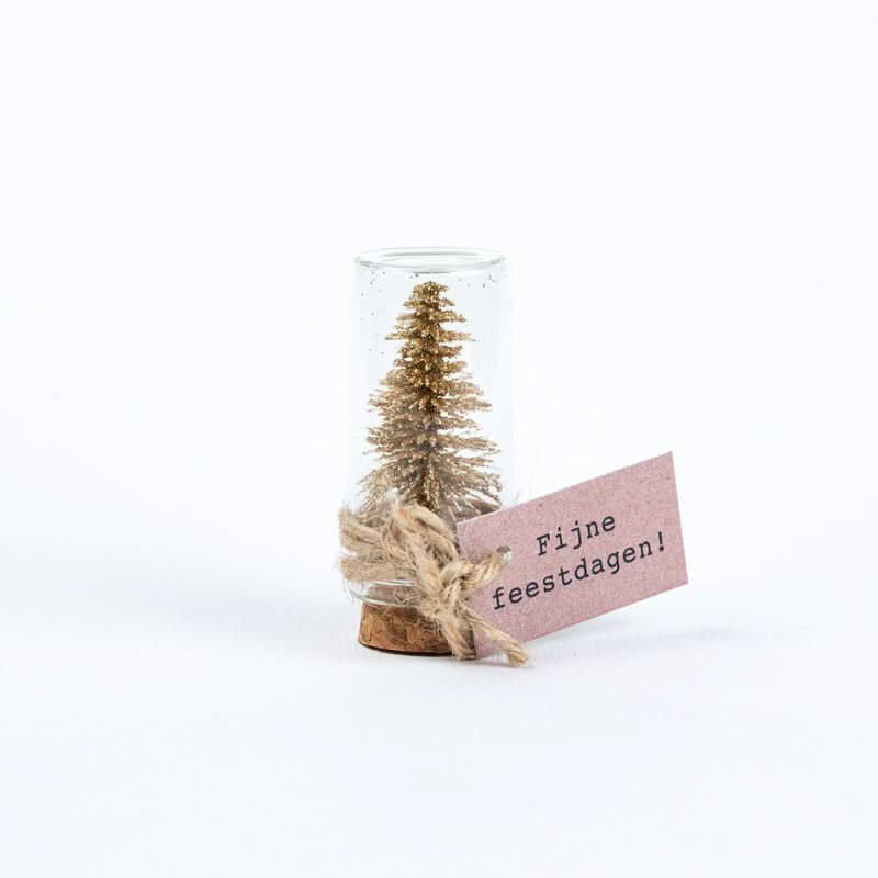 Christmas tree bottle gold