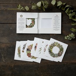 Christmas wreaths- square cards- made in Europe