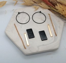 Pendientes - Minimalismo - Mármol 3