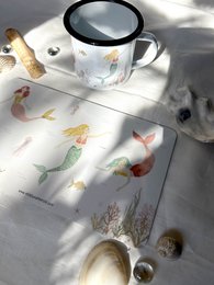 Sirene in tazza smaltata | Tazza | Tazza per bambini | Ragazza | Sirena | Sott'acqua | Acquerello | Acquerello || CUORE E CARTA