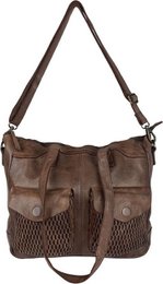 Borse da donna borsa a tracolla grande sacca per la pelle in pelle scuro marrone scuro