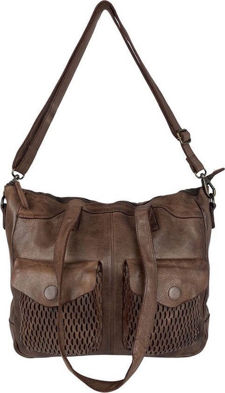 Borse da donna borsa a tracolla grande sacca per la pelle in pelle scuro marrone scuro