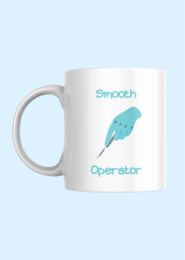  Smooth Operator Mug - A stylish and minimalist mug featuring a simple feather design in a teal color. Ideal for coffee or tea lovers who appreciate a clean, modern aesthetic.