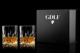 Vintage whiskyglas i gaveæske