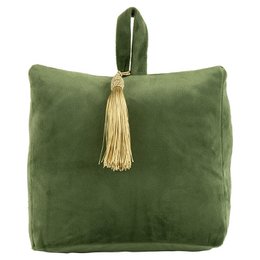 Door stopper velvet apple green 18cm