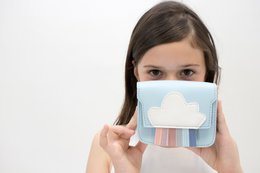Children's shoulder bag - Mini Rainbow Blue
