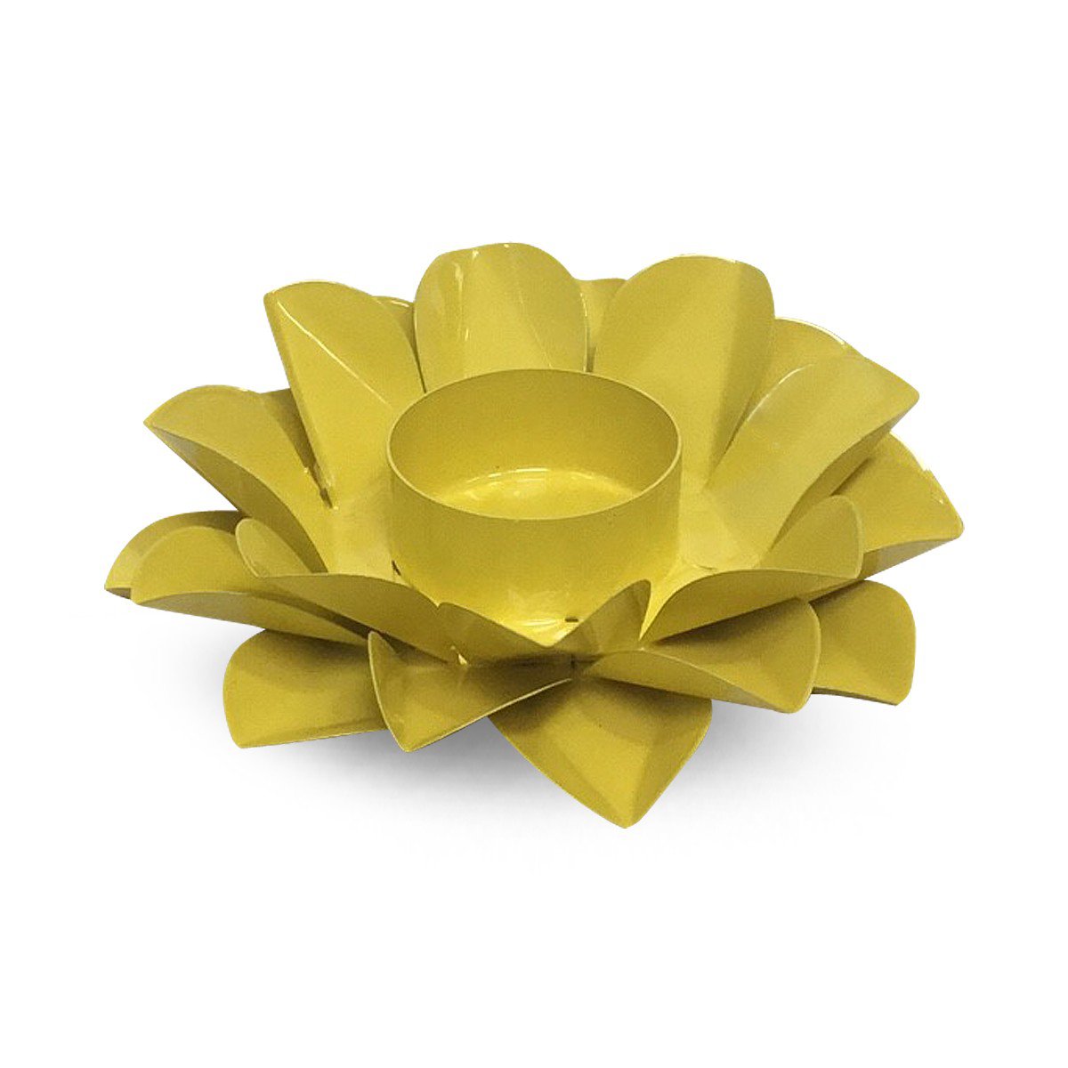PORTE BOUGIE LOTUS VERT JAUNE PLEXUS SOLAIRE