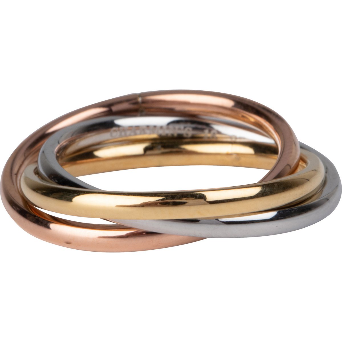 R1067 Rolling Anxiety Fidget Ring Rose Gold Stålfarve