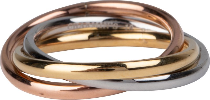 R1067 Rolling Anxiety Fidget Ring Rose Gold Stålfarve