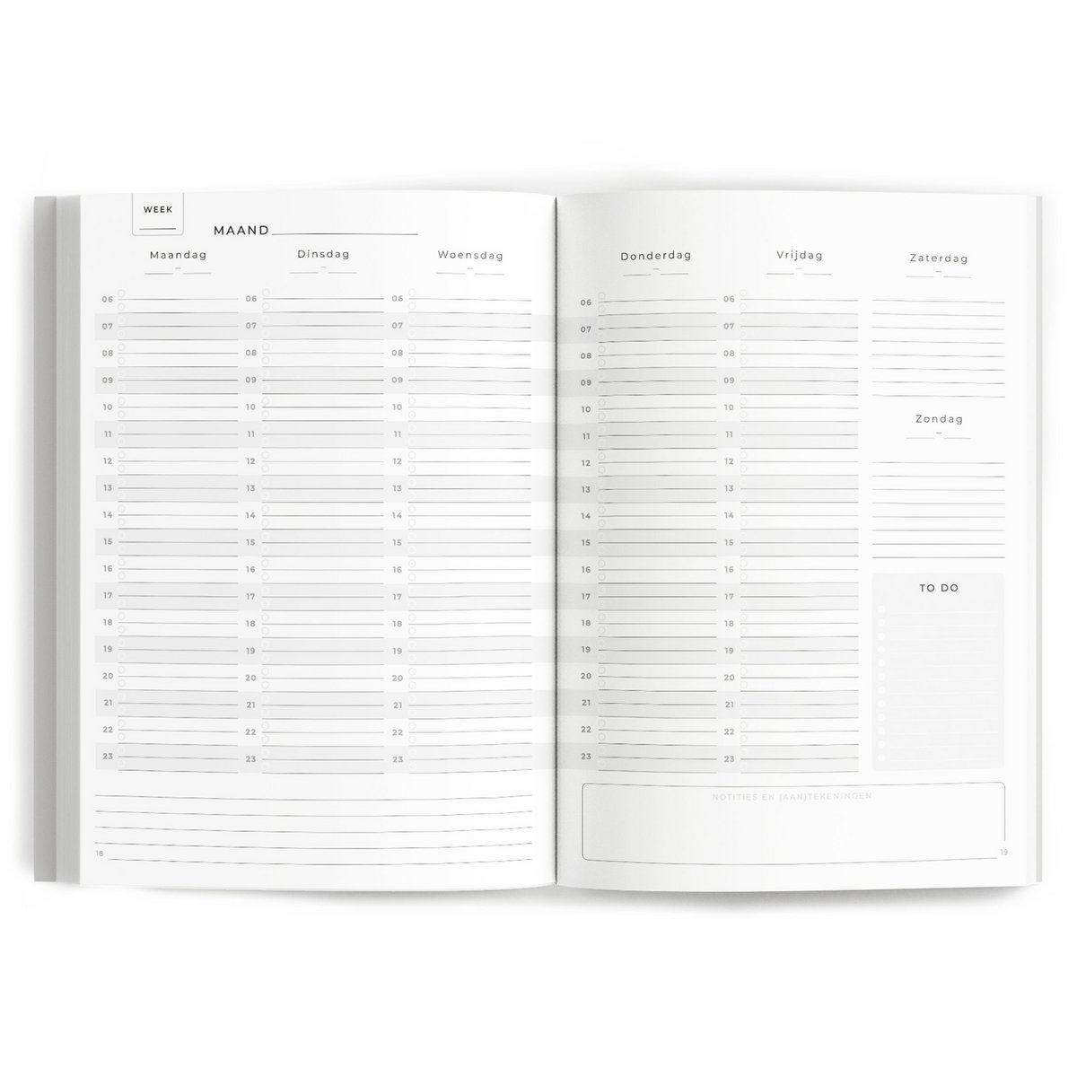 Fyllbooks My Weekly Planner - Dateless - Japandi