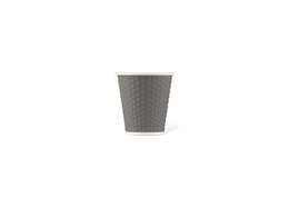 Beker porselein LAP 180ml met silic. grip honingraat Grey