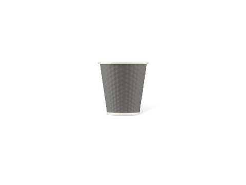 Porcelain cup LAP 180ml with silicon. grip honeycomb Gray