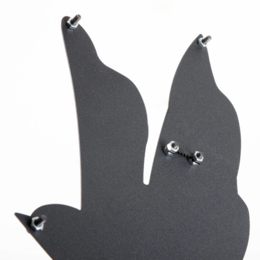 Set aus fünf Vögeln, die in die Ferne fliegen, Wandkunst aus Metall