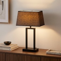 Home Sweet Home Fabric Lampshade Black - 35 x 30 x 19 cm