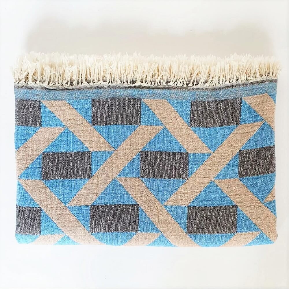 Manta Camden de jacquard de algodón suave