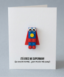 Carte postale Superman – Brique de construction LEGO
