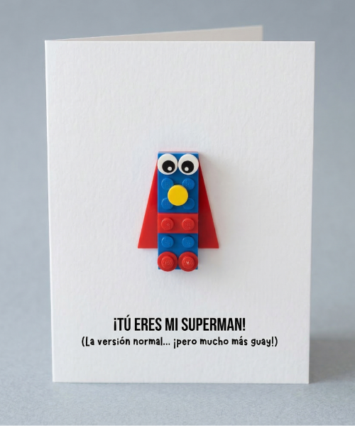 Carte postale Superman – Brique de construction LEGO