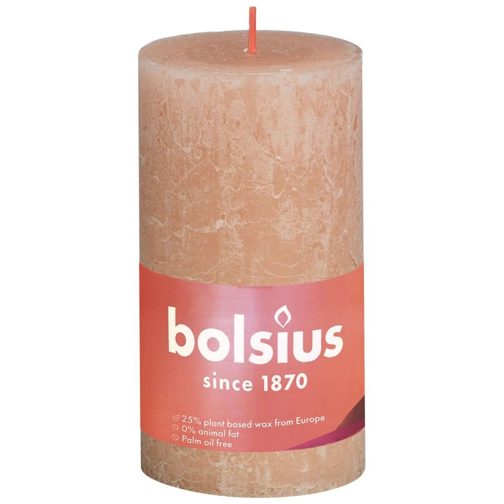 Bolsius Candela a colonna rustica 130/68 Rosa