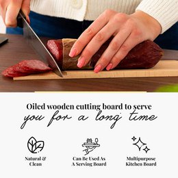 Wooden Salami Cutting Board - Serving board 37x5.5 cm