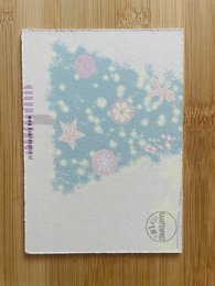 Carte en carton d'arbre de Noël
