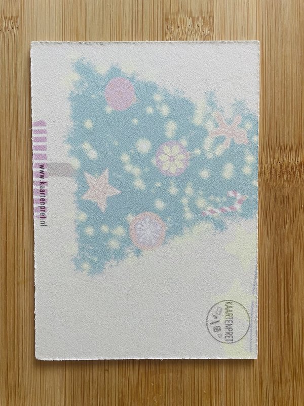 Carte en carton d'arbre de Noël
