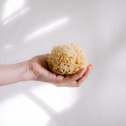 Natural sea sponge for bath and baby