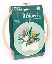SET RICAMO BOUQUET DI FIORI Ø20CM