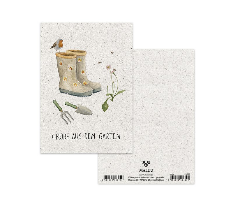 Saluti del giardino da cartolina