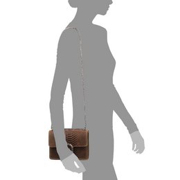 Florence Artegiani. Lorenza Women's Handbag. Genuine Leather Suede Engraving Snake
