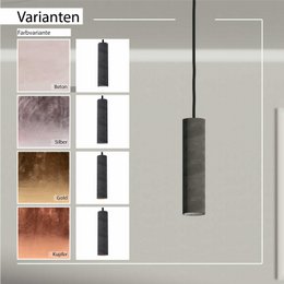 Pendant lamp "Nara27" concrete lamp GU10 Silver Black