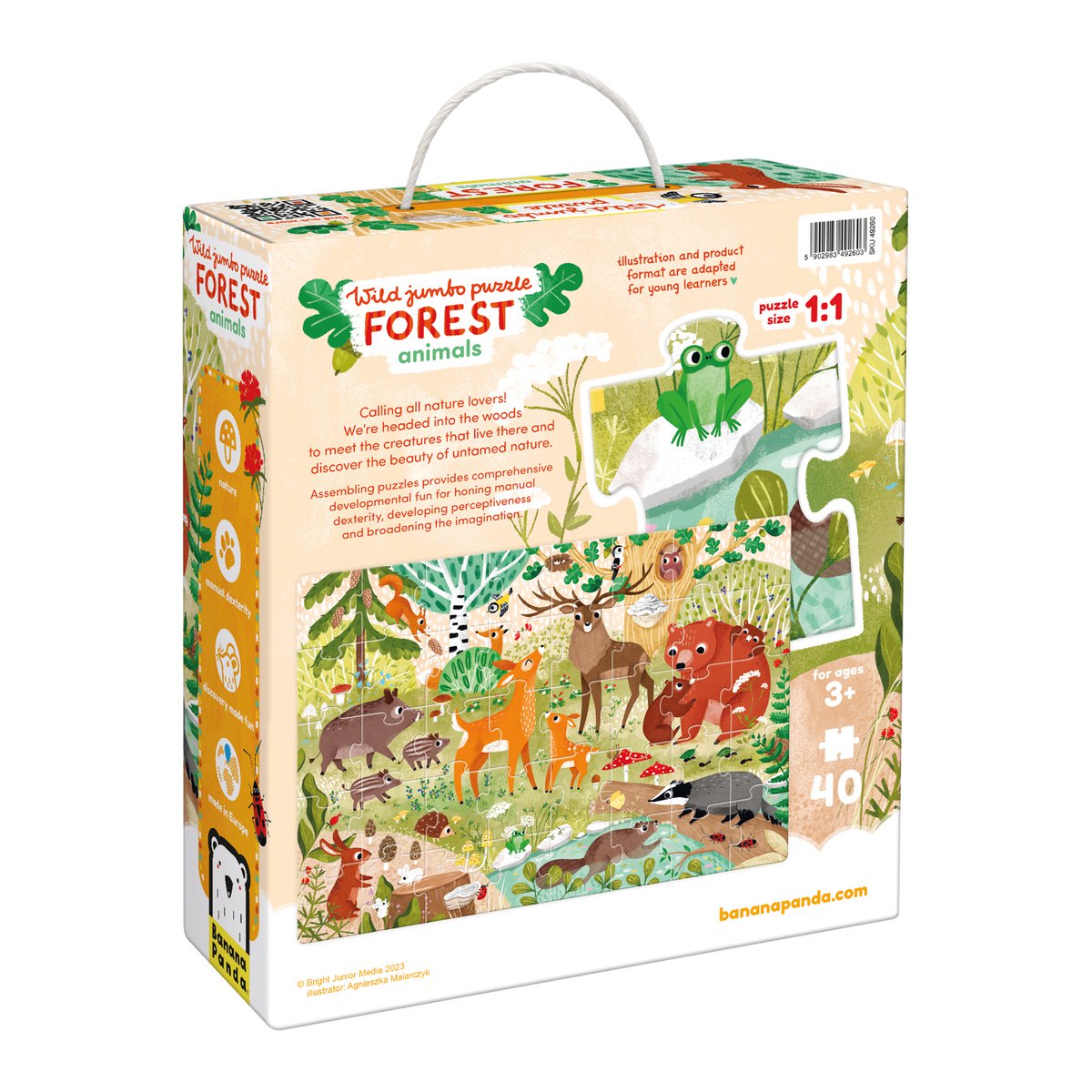 Wilde Jumbo Puzzel Bosdieren 3+