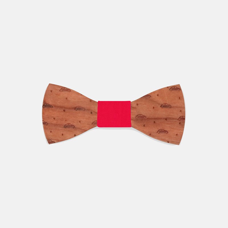 Nœud papillon voitures en bois