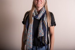 Scarf Ladies Print 90x180 cm Green Synthetic Shawl Ladies