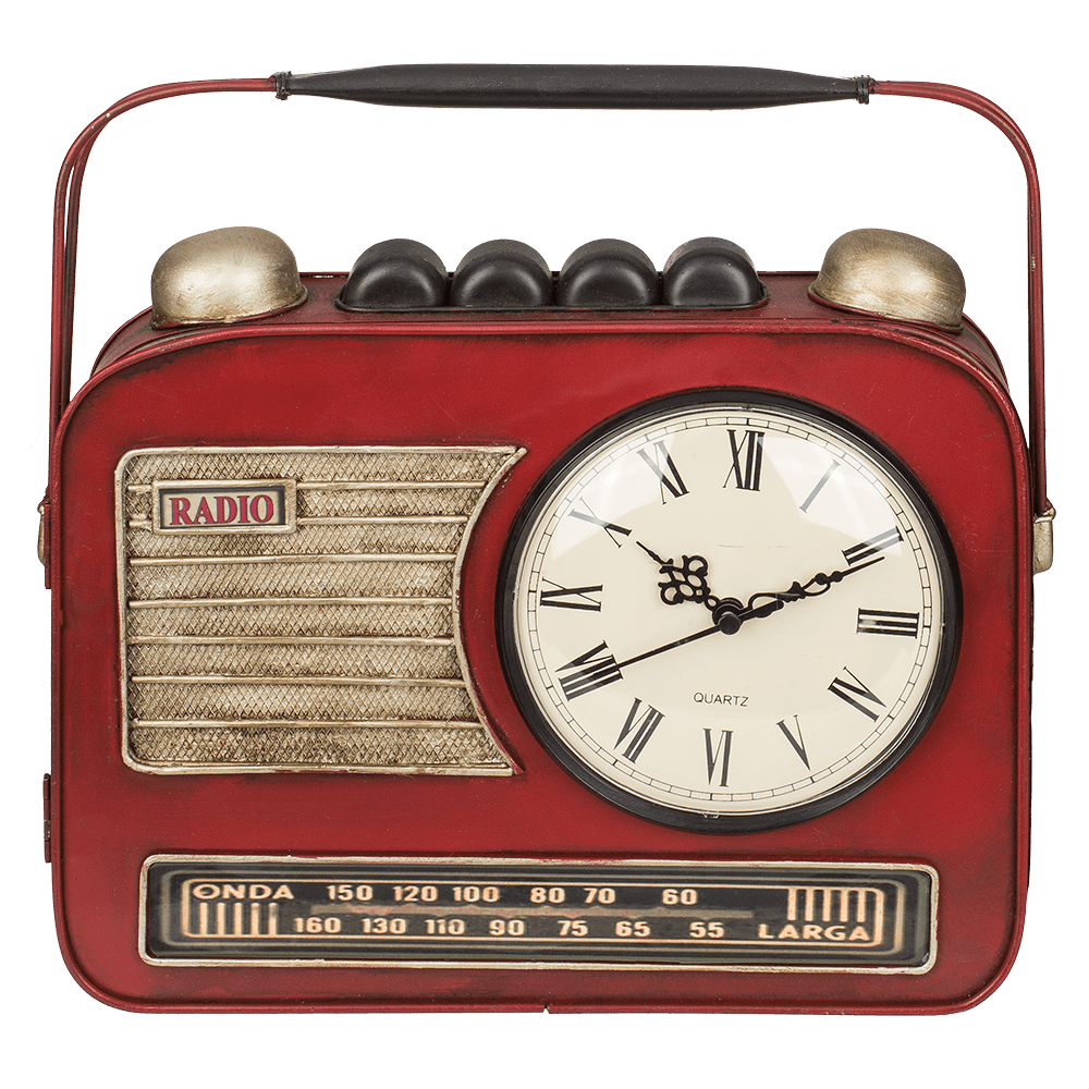 Schlüsselkasten aus Metall, Radio mit Uhr,