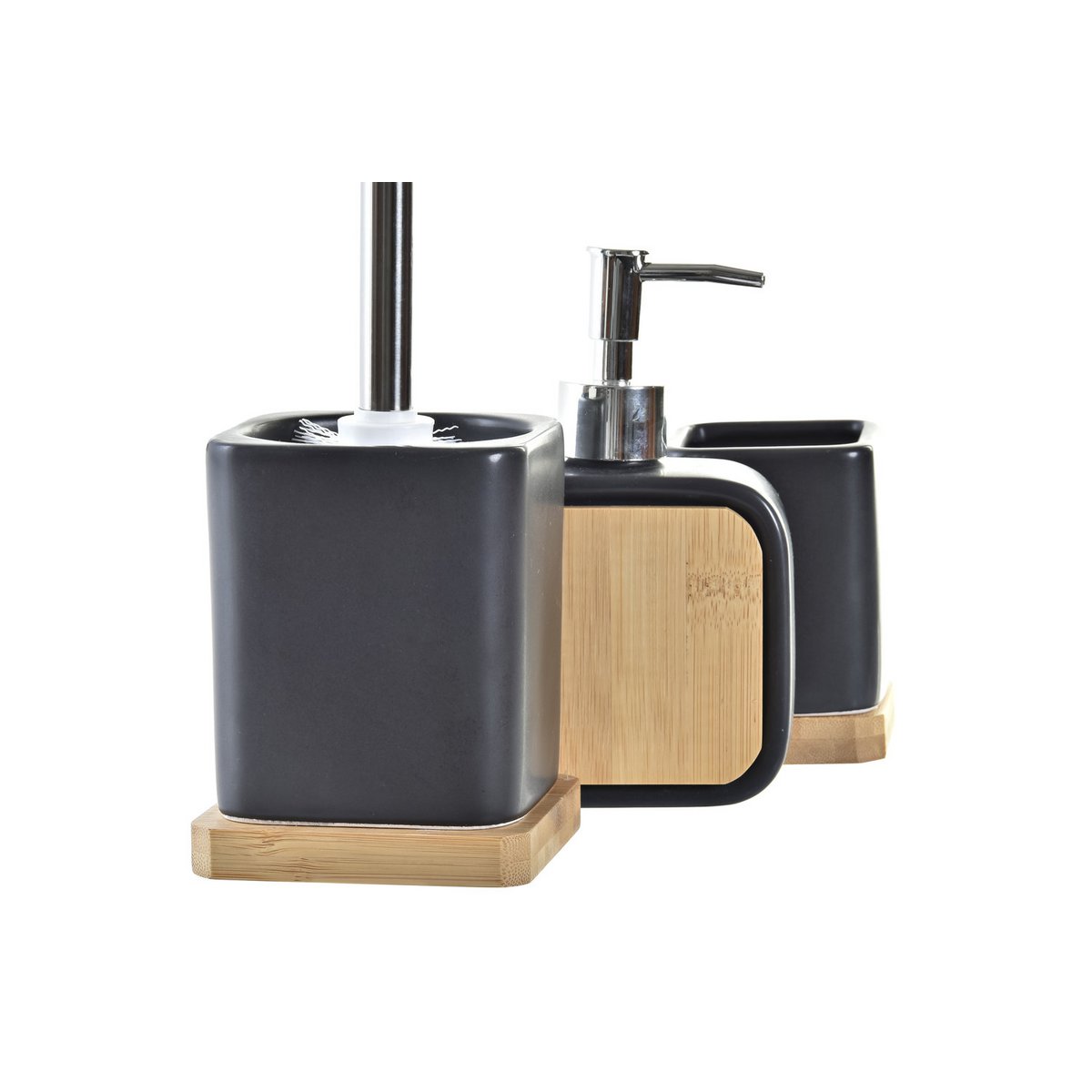 BAÑO SET 3 DOLOMITE 9X9X37,5 MATE NEGRO PB197302