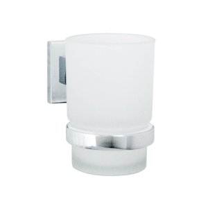 Fackelmann Mare wall-mounted gray chrome toothbrush holder
