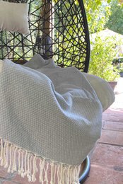 Plaid Grand foulard Ottoman - Lysegrå - 190x300cm