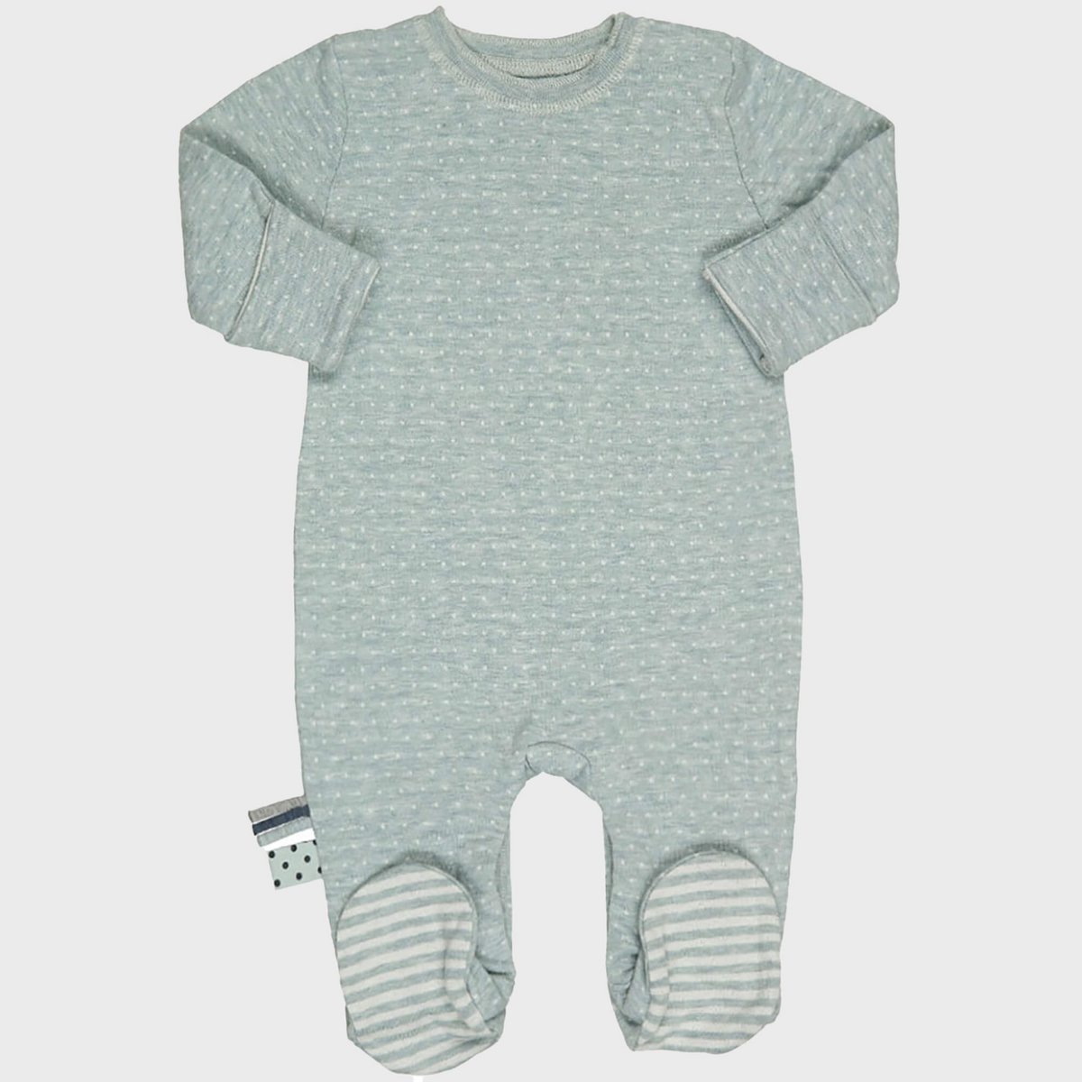 OrganicEra Pijama orgánico con pies para bebé, color aguamarina