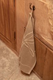 The Linen Palm Tree Kitchen Towel - Natural White - 50x70