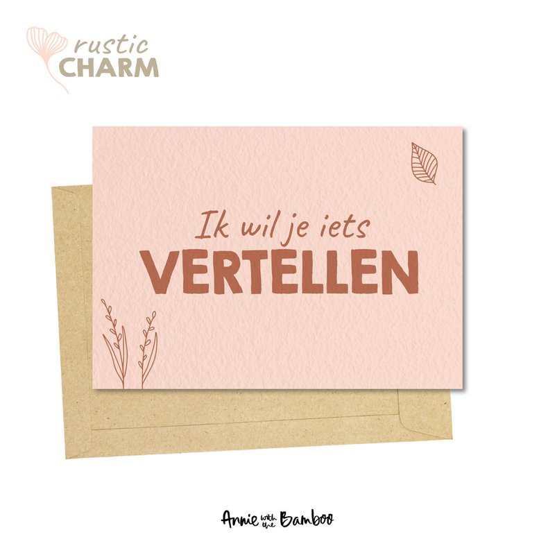 Postkarte - Ich möchte dir etwas sagen